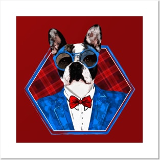 Hipster French Bulldog -Frenchie Posters and Art